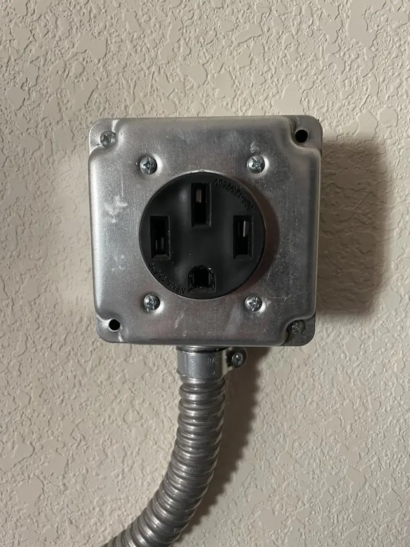 NEMA 14-50 outlet installed for Electrical Panel Upgrade in Graham